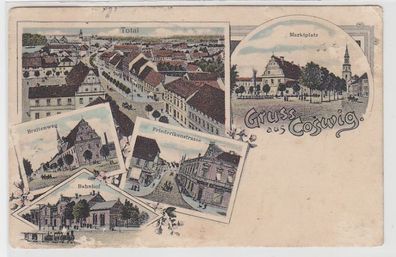 70862 Ak Lithographie Gruss aus Coswig 1908