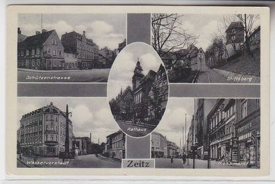 69574 Mehrbild Ak Zeitz Schützenstraße, Wasservorstadt, Rossmarkt 1939