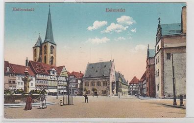 67980 Ak Halberstadt Holzmarkt 1917