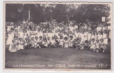 14394 Foto Ak Mädchengruppe zur Jahrtausendfeier der Stadt Merseburg - Juni 1933