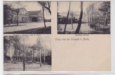 94113 Mehrbild Ak Gruß von der Schanze bei Heide Gasthof zur Schanze 1911