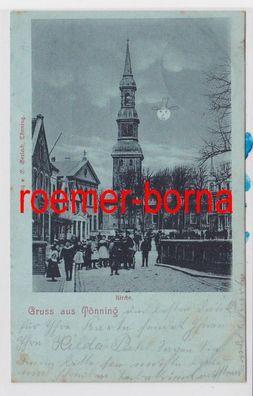 85885 Ak Gruss aus Tönning Kirche 1899