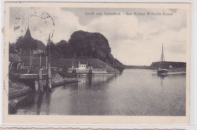 85006 Ak Gruß aus Sehestedt am Kaiser Wilhelm Kanal 1930
