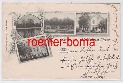 84699 Mehrbild Ak Gruß aus Weddelbrock in Holstein Schule, Gasthaus 1902