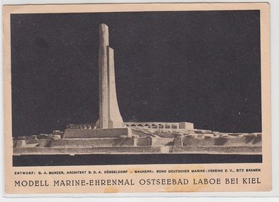 69254 Ak Modell Marine Ehrenmal Ostseebad Laboe bei Kiel um 1935