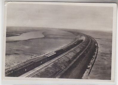 68074 Ak Hindenburgdamm, der neue Weg nach Sylt 1934