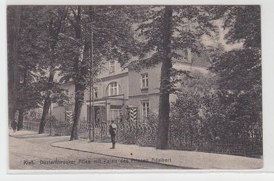 32876 Ak Kiel Düsternbrooker Allee mit Palais des Prinzen Adalbert 1916
