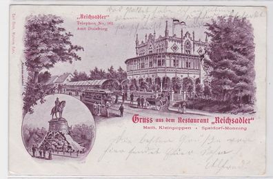 88930 Ak Gruss aus dem Restaurant 'Reichsadler' Speldorf-Monning 1904