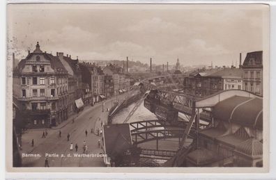 08567 AK Barmen - Partie an der Wertherbrücke 1929