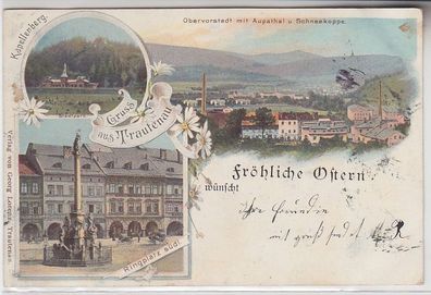 68044 Ak Lithografie Gruss aus Trautenau Fröhliche Ostern 1899
