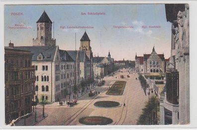 67843 Feldpost Ak Posen am Schloßplatz Oberpostdirektion usw. 1916