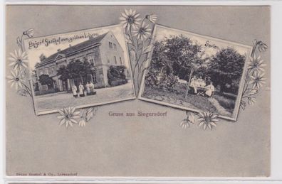 94043 Mehrbild Ak Gruß aus Siegersdorf Gasthof zum goldnen Löwen 1908