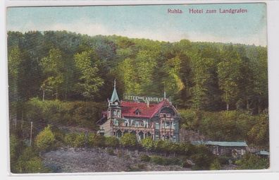 76503 Ak Ruhla Hotel zum Landgrafen Panorama Landschaft und Hotel um 1910