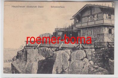 74905 Ak Heuscheuer (Grafschaft Glatz) Schweizerhaus 1919