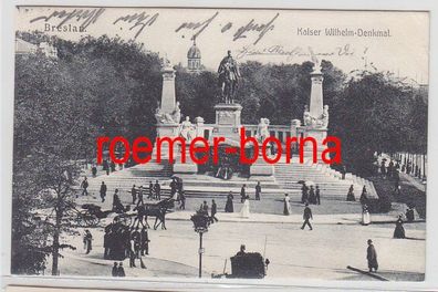 74199 Ak Breslau Kaiser Wilhelm Denkmal 1907