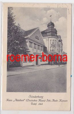 86225 Ak Sonderborg Sønderborg Dänemark Haus 'Adalbert' (Deutsches Haus) 1930