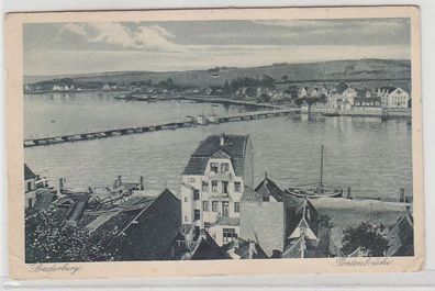 68733 Ak Sonderburg Dänemark Pontonbrücke um 1920