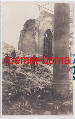 85144 Foto Ak Peronne Frankreich Kathedrale März 1917