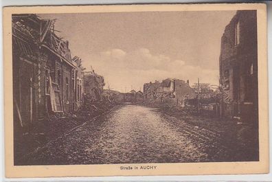 68033 Feldpost Ak Strasse in Auchy in Frankreich 1916