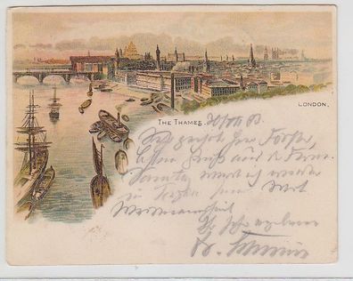 70472 Ak Lithographie London the Thames die Themse 1903