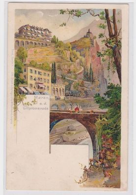 87111 Ak Meran an der Gilfpromenade, Tirol um 1900