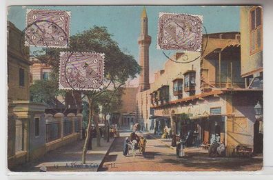 70463 Ak Kairo Cairo Ägypten Strassenansicht 1913