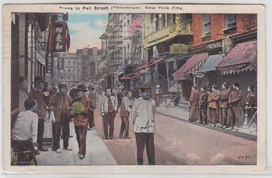 69055 Ak New York City Scene in Pell Street (Chinatown) 1925