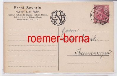 66037 Postkarte der Firma Ernst Severin Hüsten a.d. Ruhr 1919