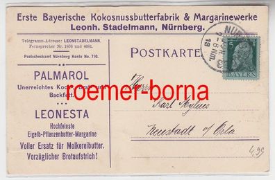 63358 Reklame Ak Nürnberg erste bayerische Kokosnussbutter Fabrik 1913