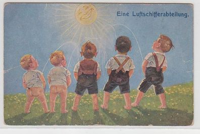 67143 Humor Ak 'Eine Luftschifferabteilung' um 1915