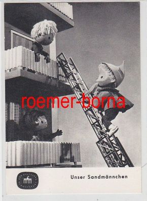 67328 Ak Unser Sandmännchen auf der Drehleiter Fernsehfunk der DDR 1967