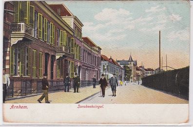 90706 Ak Sonsbeeksingel Arnhem Niederlande - Straßenansicht um 1900