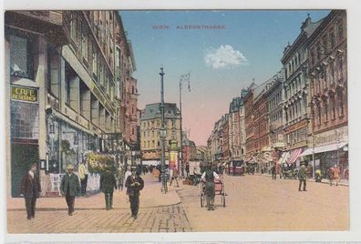 67942 Ak Wien Albertstrasse mit Geschäften um 1910
