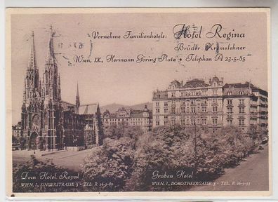 66907 Ak Wien Hotel Regina 1940