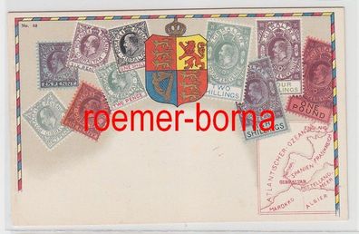 73798 Briefmarken Präge Ak Briefmarken von Gibraltar um 1910