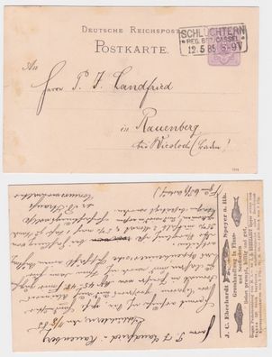99000 Ganzsachen Postkarte P12 Zudruck J.C. Eberhardt Grosshandlung Speyer 1885