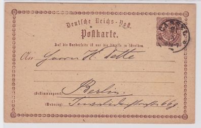 96957 DR Ganzsachen Postkarte P1 Plattenfehler Cassel nach Berlin um 1874