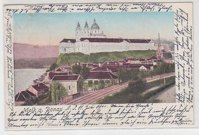 67992 Ak Melk an der Donau mit Stift Melk 1900