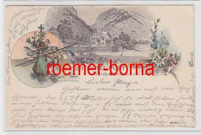 74116 Ak Lithografie Toni´s Hotel Post Weichselboden 1897