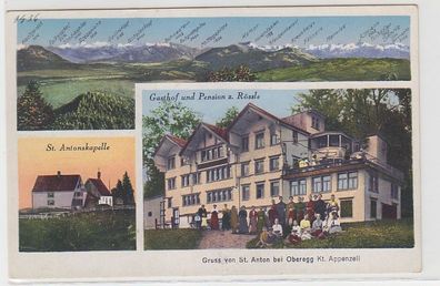 61541 Mehrbild Ak Gruß von St. Anton bei Oberegg Kt. Appenzell Gasthof um 1915