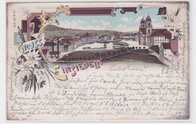 94500 Ak Lithographie Gruss aus Einsiedeln 1899