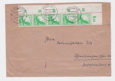 94787 Flugpost Deutsche Luftpost Rudolstadt Zusammendruck 5 Marken 5 Pfennig