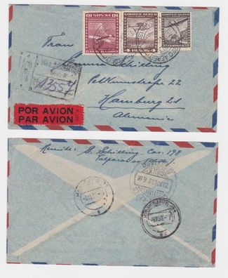 80526 Flugpost Luftpost Correo-Aereo Santigo Chile - Hamburg 28. November 1938