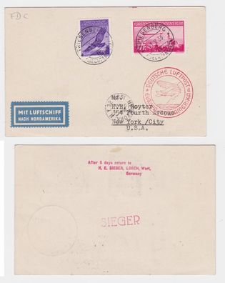 33830 Flugpost Deutsche Luftpost Europa - Südamerika New York 1936 Liechtenstein