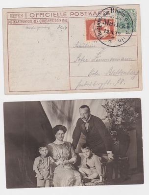13105 Flugpost am Rhein und Main 10 Pfennig auf Postkarte Mainz 1912
