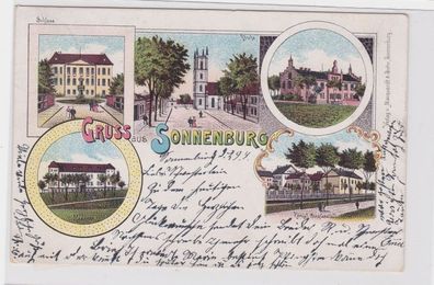 47378 Ak Lithographie Gruß aus Sonnenburg Neumark 1901