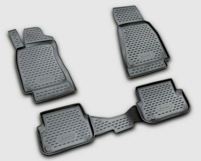 Passgenaue Fußmatten für AUDI A6 C6 Typ 4F 2006-2011 4-teilig Gummimatten