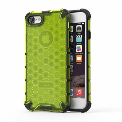 Honeycomb Schutzhülle mit TPU Rahmen für iPhone 8 / iPhone 7 transparent, grün