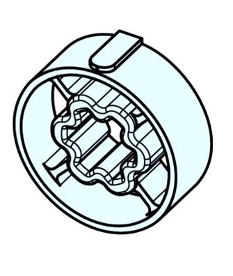 Adapter für Rundrohr Siral 50, für Rohrmotoren Becker Baureihe R Serie