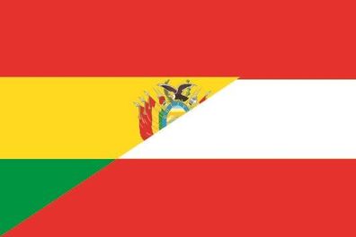 Fahne Flagge Bolivien-Österreich Premiumqualität